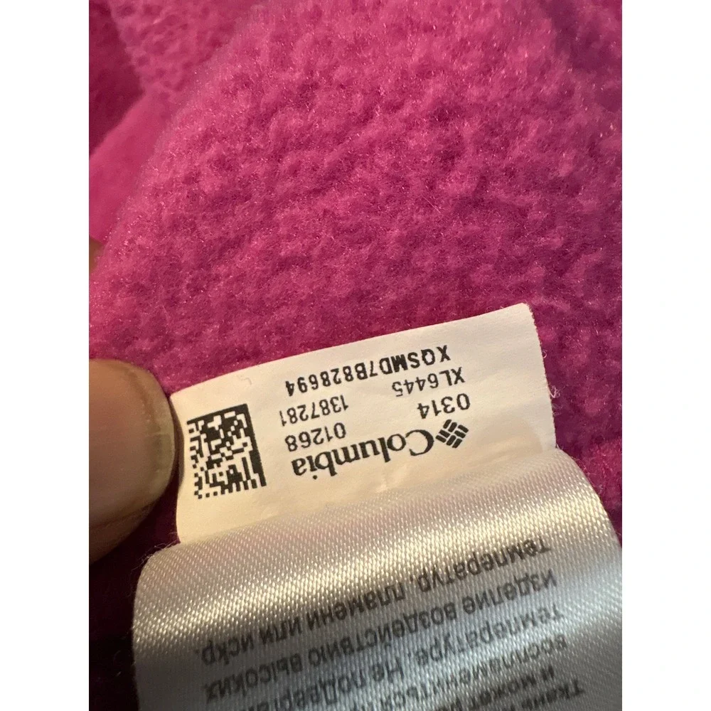 Columbia Womens XL Benton Springs Full Zip Fleece Jacket Magenta Pink XL6445
